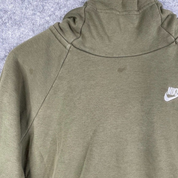 Nike Sportswear Essential Women's Funnel Neck Hoodie Size Small Green BV4116 - Picture 2 of 9